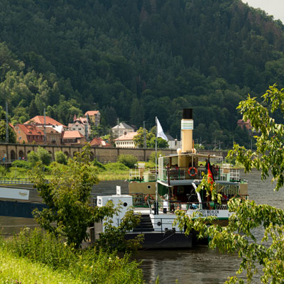 Ein Dampfer bei Königstein