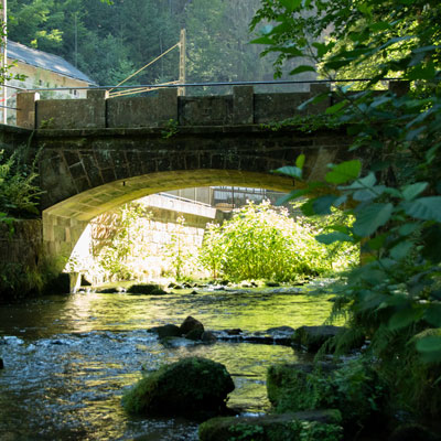 Eine Brücke über der Kirnitzsch